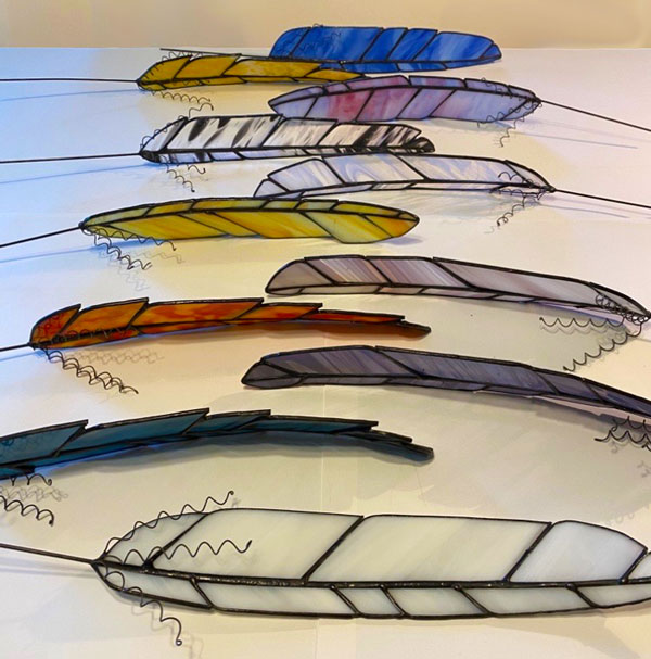 glass feathers